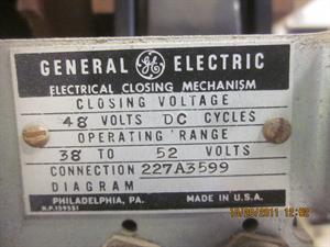General Electric AK3A-50S - Electrically Operated (EO), Drawout General Electric AK3A-50S - Electrically Operated (EO), Drawout